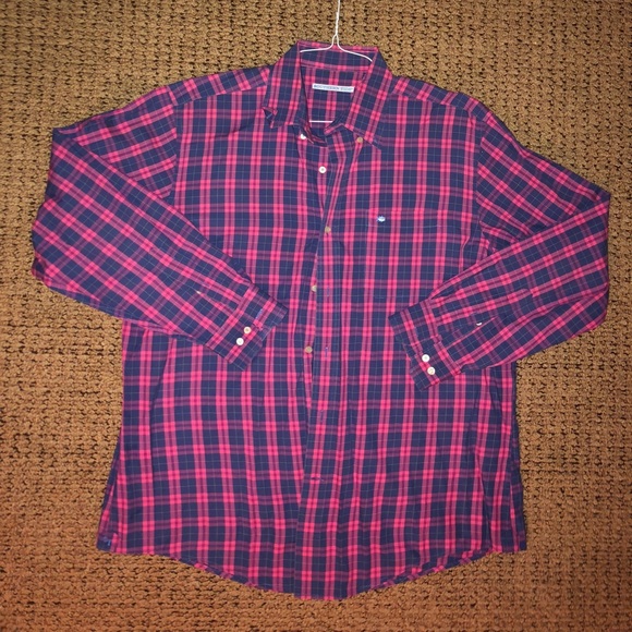 Southern Tide Other - Purple and navy plaid button down